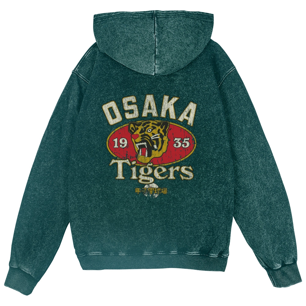 Osaka Tiger Vintage Wash Zip Hoodie