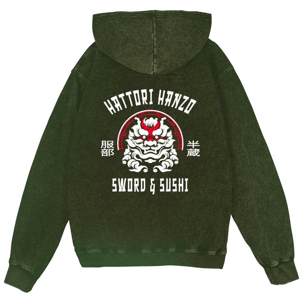 Hattori Hanzo Vintage Wash Zip Hoodie