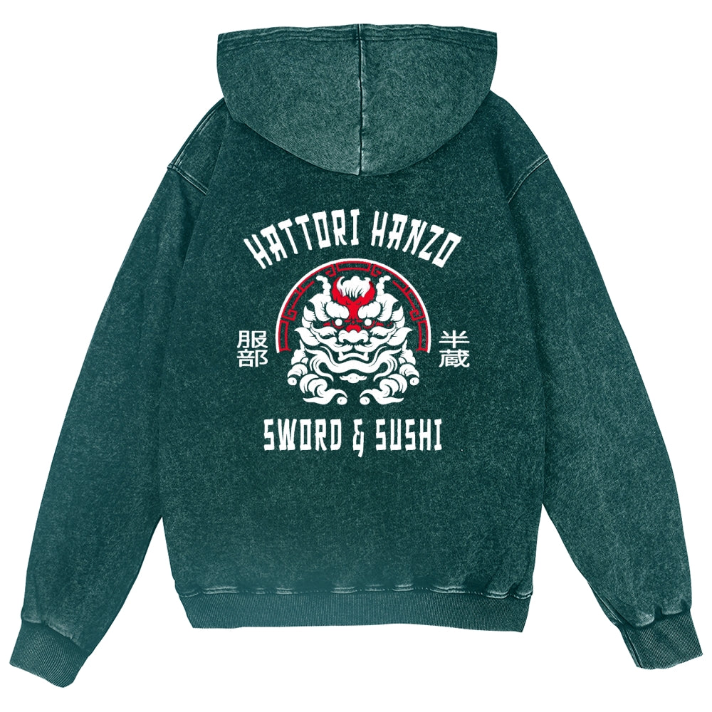 Hattori Hanzo Vintage Wash Zip Hoodie