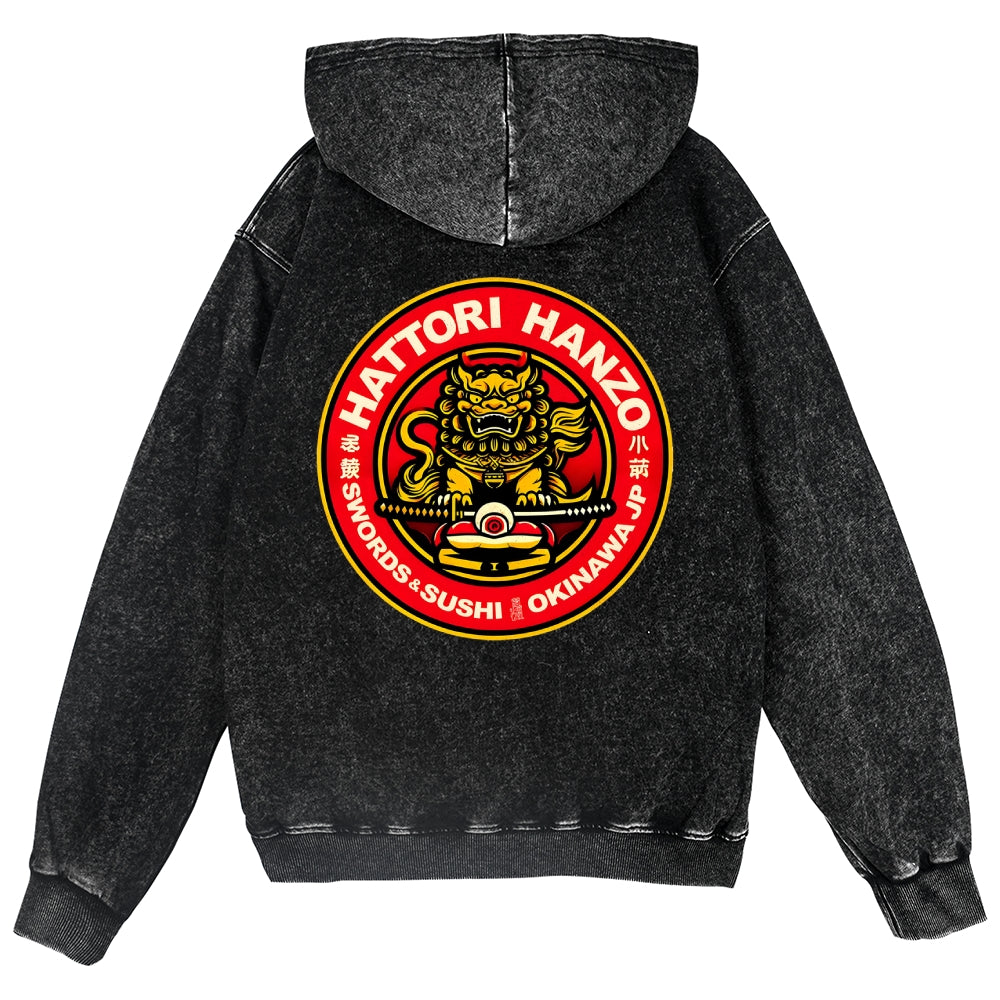 Hattori Hanzo Vintage Wash Zip Hoodie