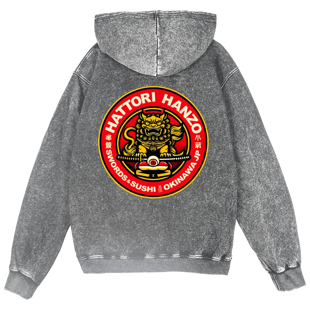 Hattori Hanzo Vintage Wash Zip Hoodie
