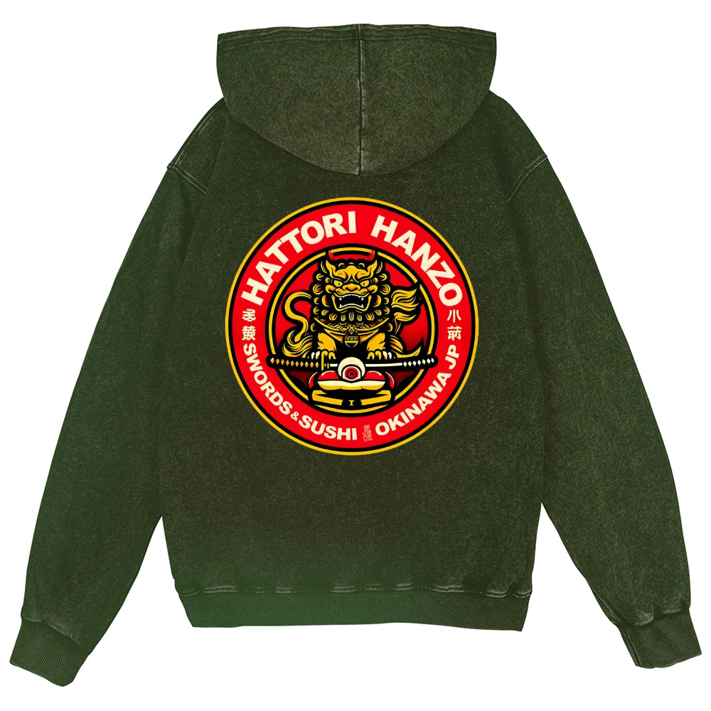 Hattori Hanzo Vintage Wash Zip Hoodie