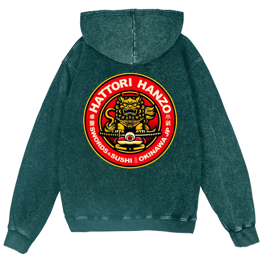 Hattori Hanzo Vintage Wash Zip Hoodie