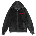 Cat Kaiju Vintage Wash Zip Hoodie