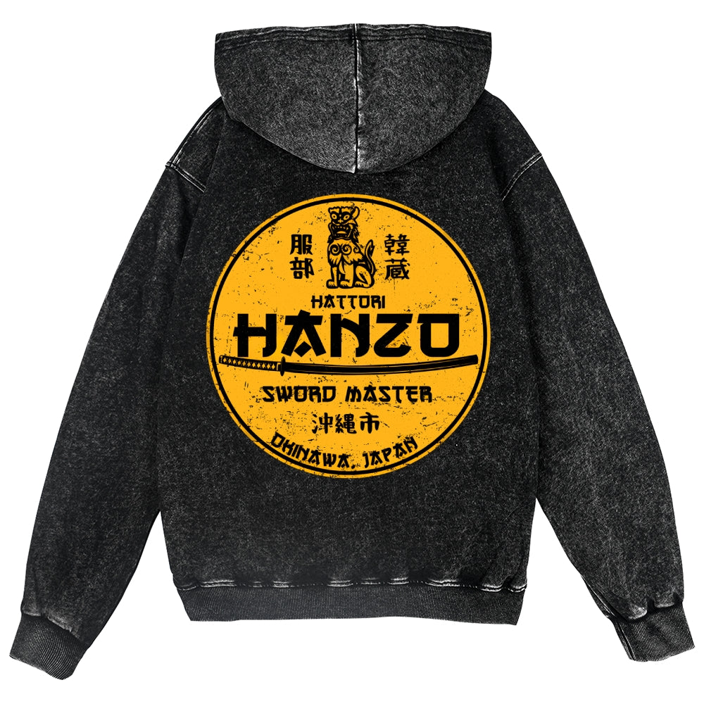 Hattori Hanzo Vintage Wash Zip Hoodie
