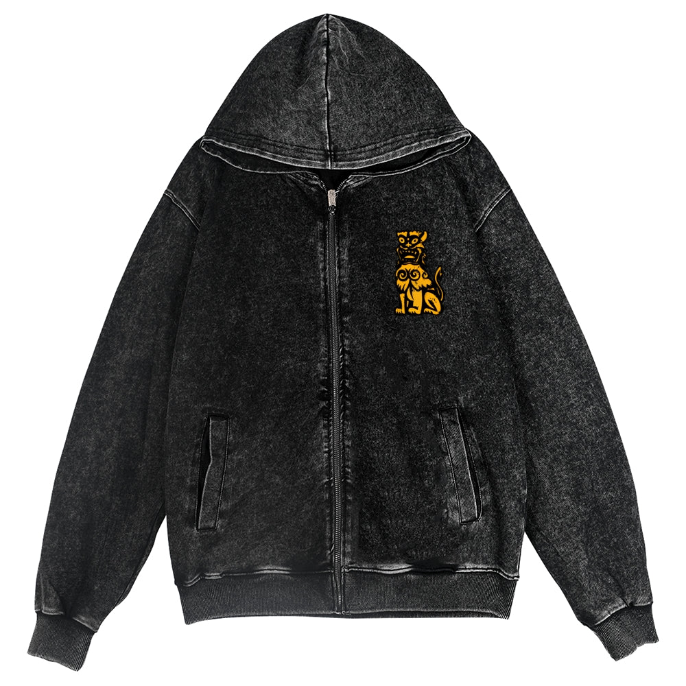 Hattori Hanzo Vintage Wash Zip Hoodie