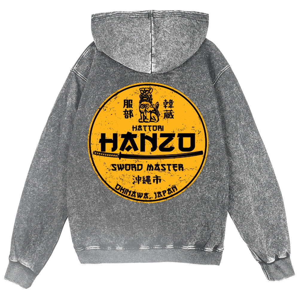 Hattori Hanzo Vintage Wash Zip Hoodie
