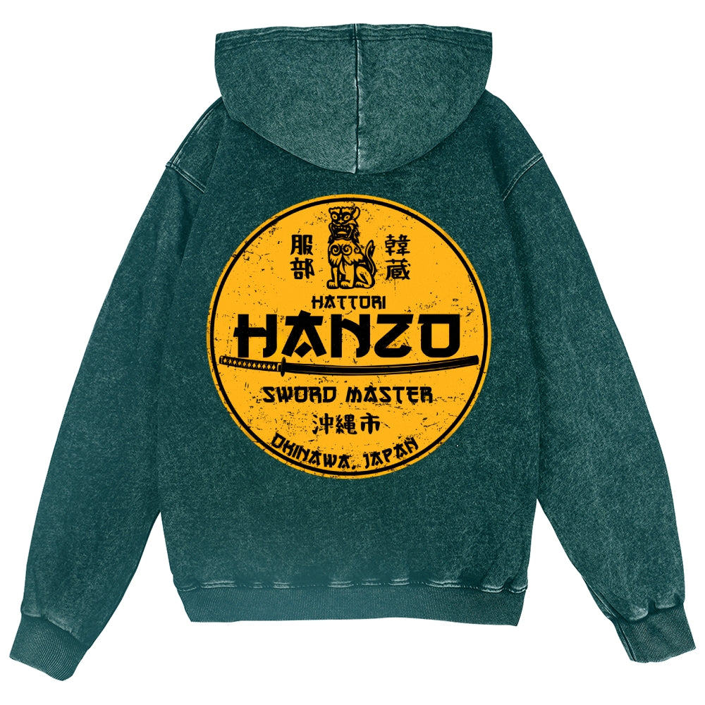 Hattori Hanzo Vintage Wash Zip Hoodie