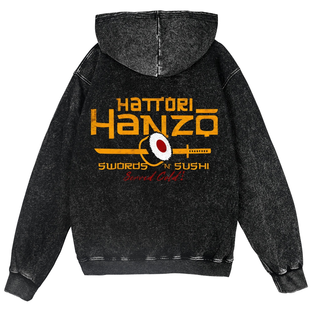 Hattori Hanzo Vintage Wash Zip Hoodie