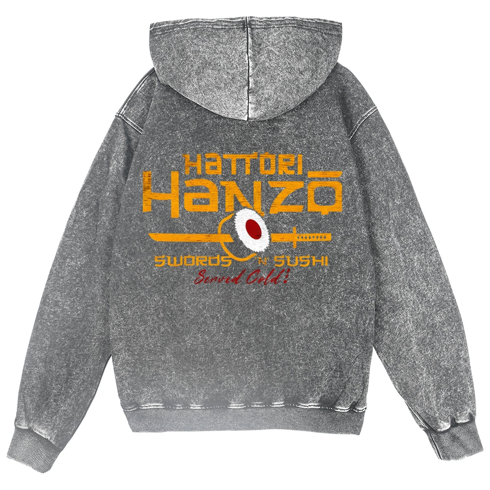 Hattori Hanzo Vintage Wash Zip Hoodie