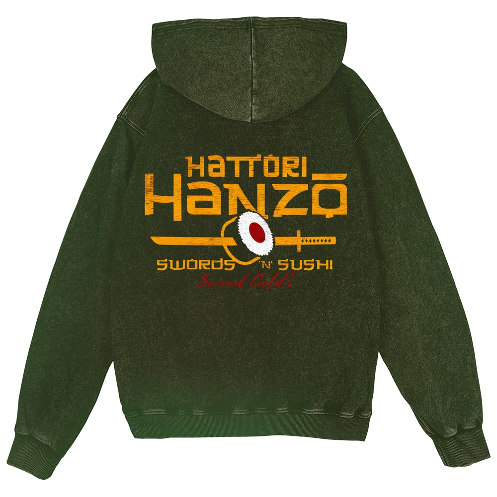 Hattori Hanzo Vintage Wash Zip Hoodie