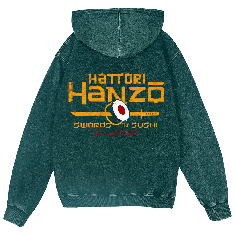 Hattori Hanzo Vintage Wash Zip Hoodie