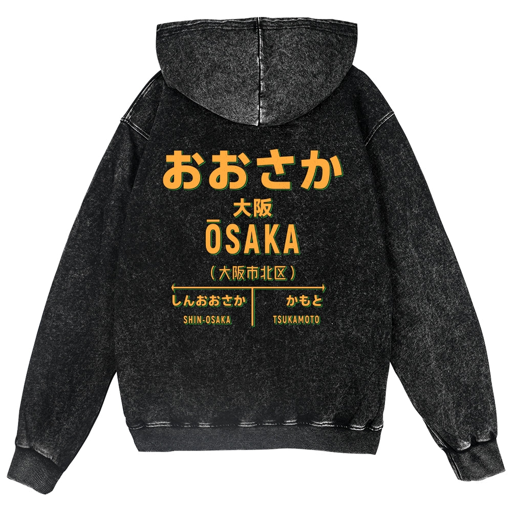 Osaka Vintage Wash Zip Hoodie