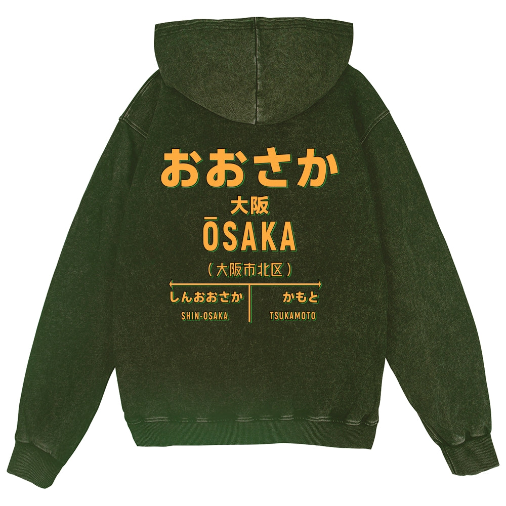 Osaka Vintage Wash Zip Hoodie