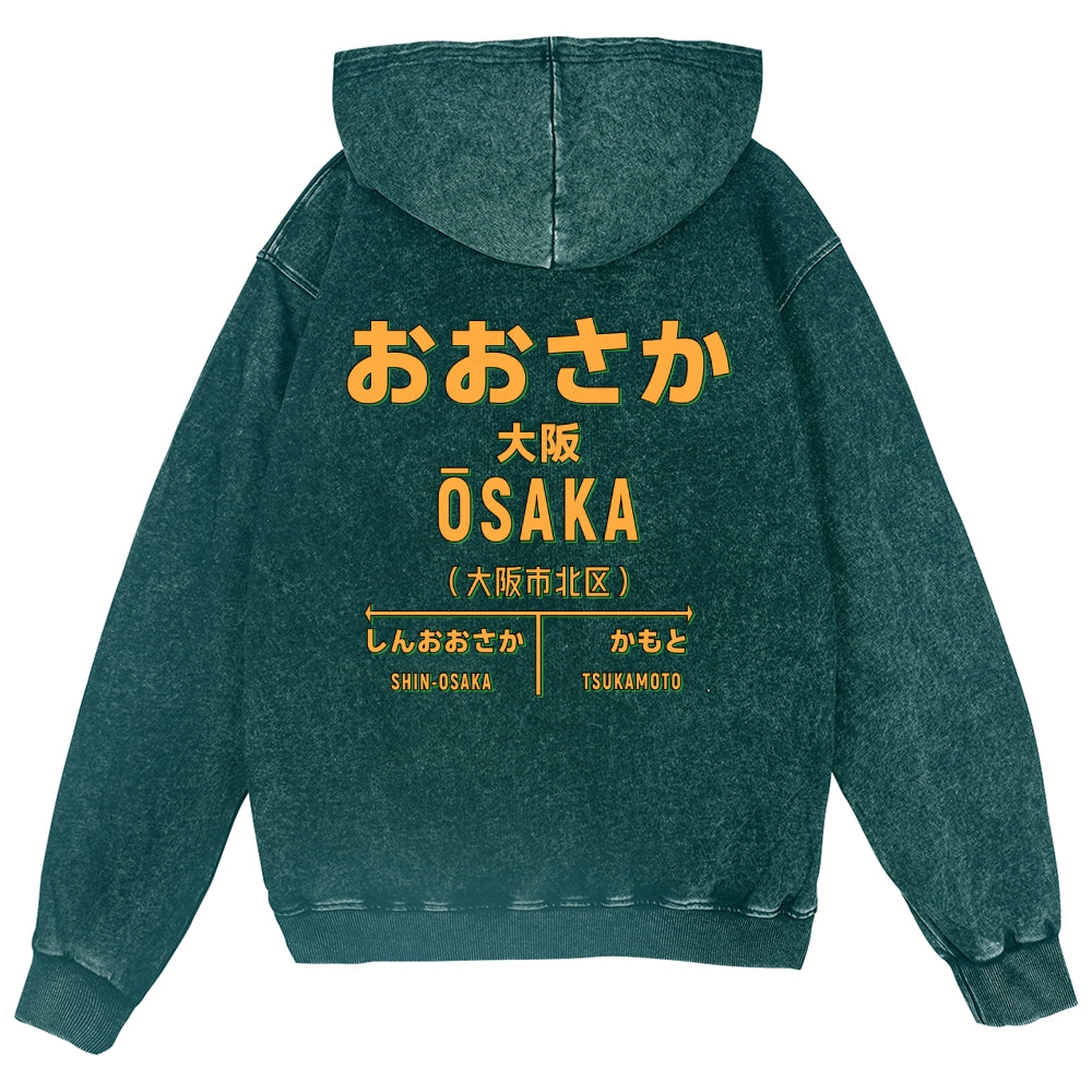 Osaka Vintage Wash Zip Hoodie