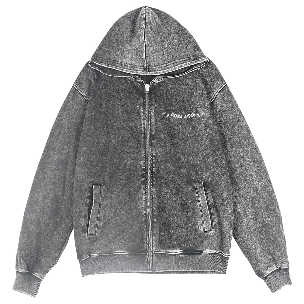 Octopus Vintage Wash Zip Hoodie