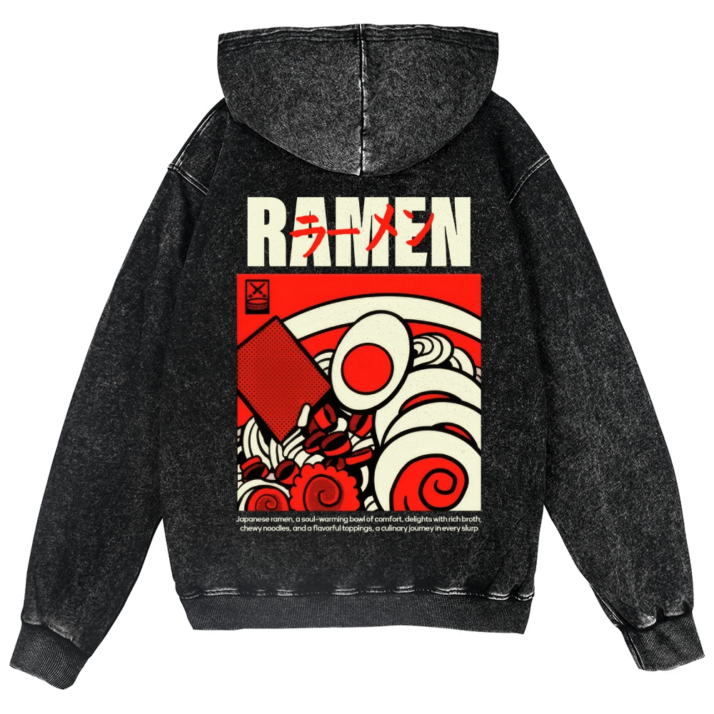 Ramen Vintage Wash Zip Hoodie
