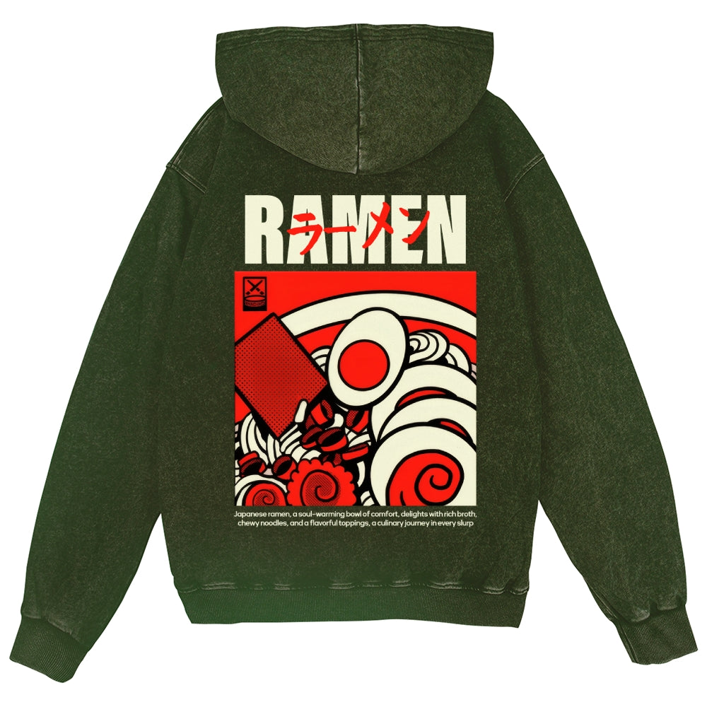 Ramen Vintage Wash Zip Hoodie