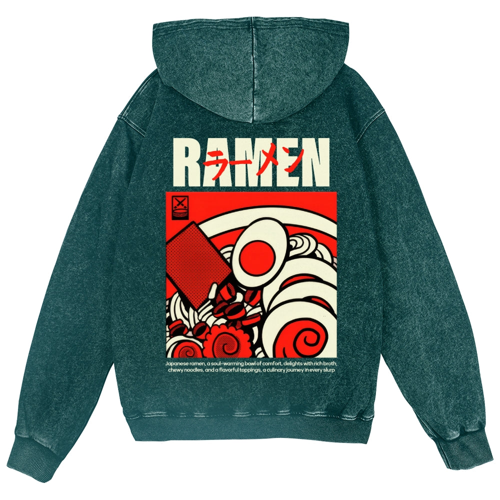 Ramen Vintage Wash Zip Hoodie