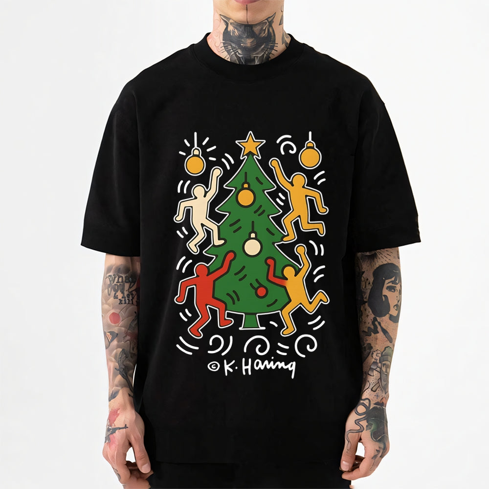 Christmas Keith Haring Japanese Style Classic Tee