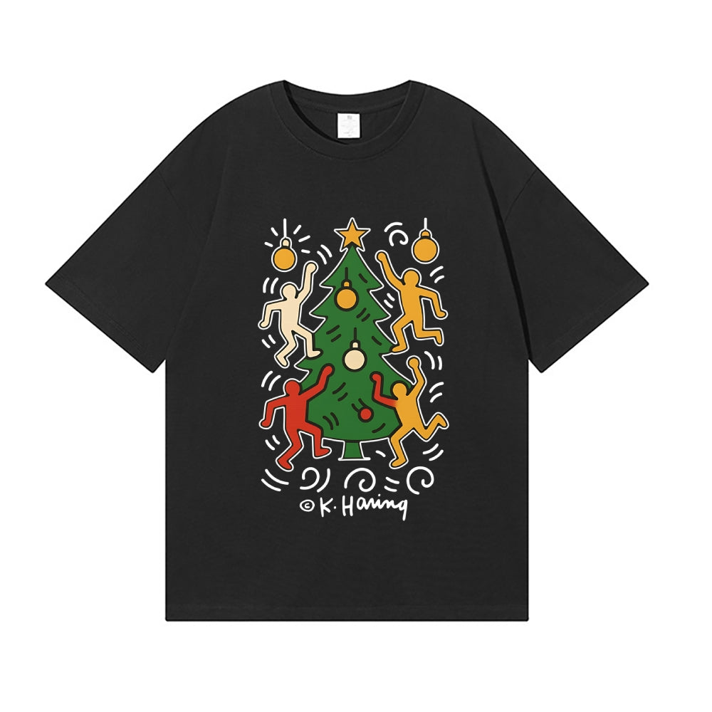 Christmas Keith Haring Japanese Style Classic Tee