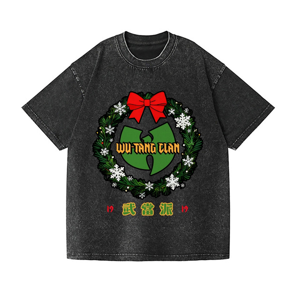 Christmas Wu Tang Vintage Wash Japanese Design T-Shirt