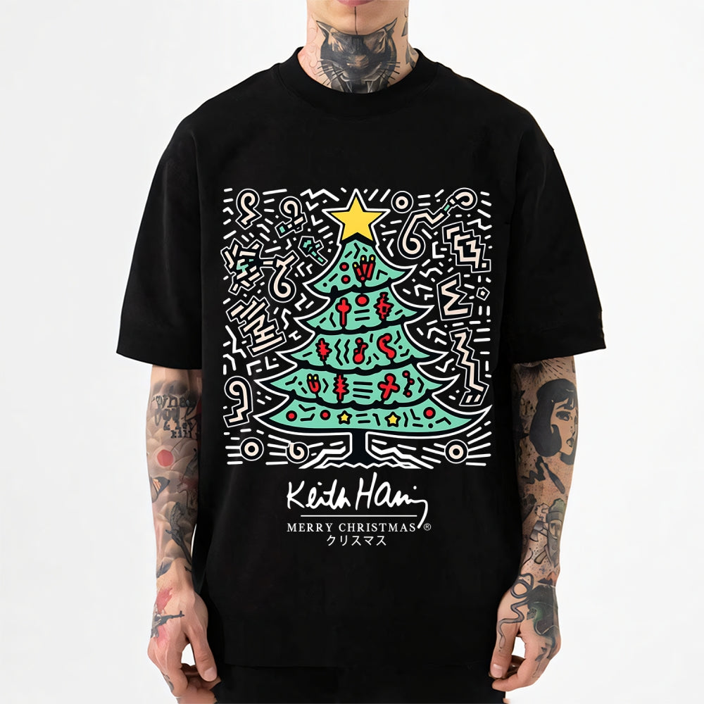 Christmas Keith Haring Japanese Style Classic Tee