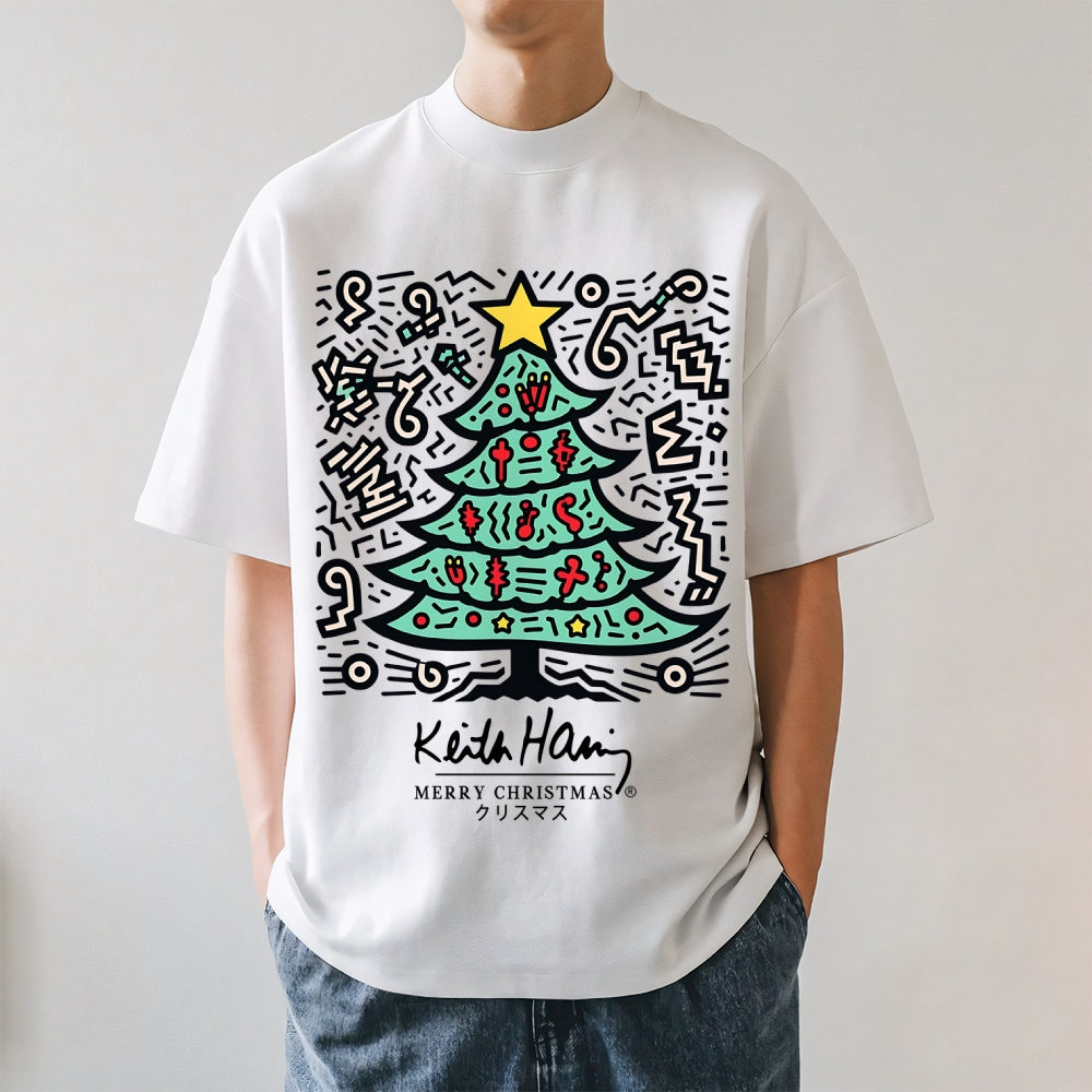 Christmas Keith Haring Japanese Style Classic Tee