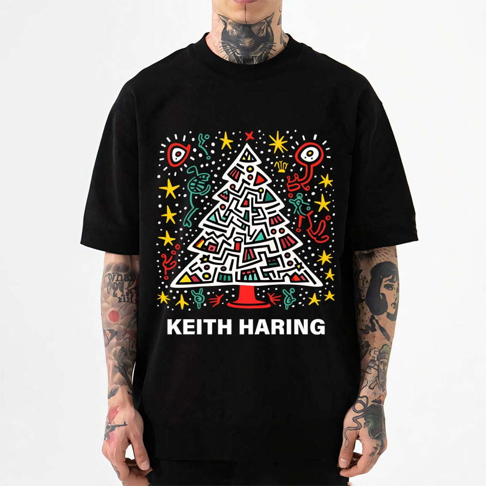 Christmas Keith Haring Japanese Style Classic Tee