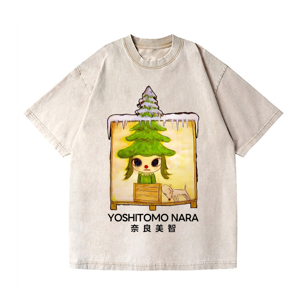 Christmas Yoshitomo Nara Vintage Wash Japanese Design T-Shirt