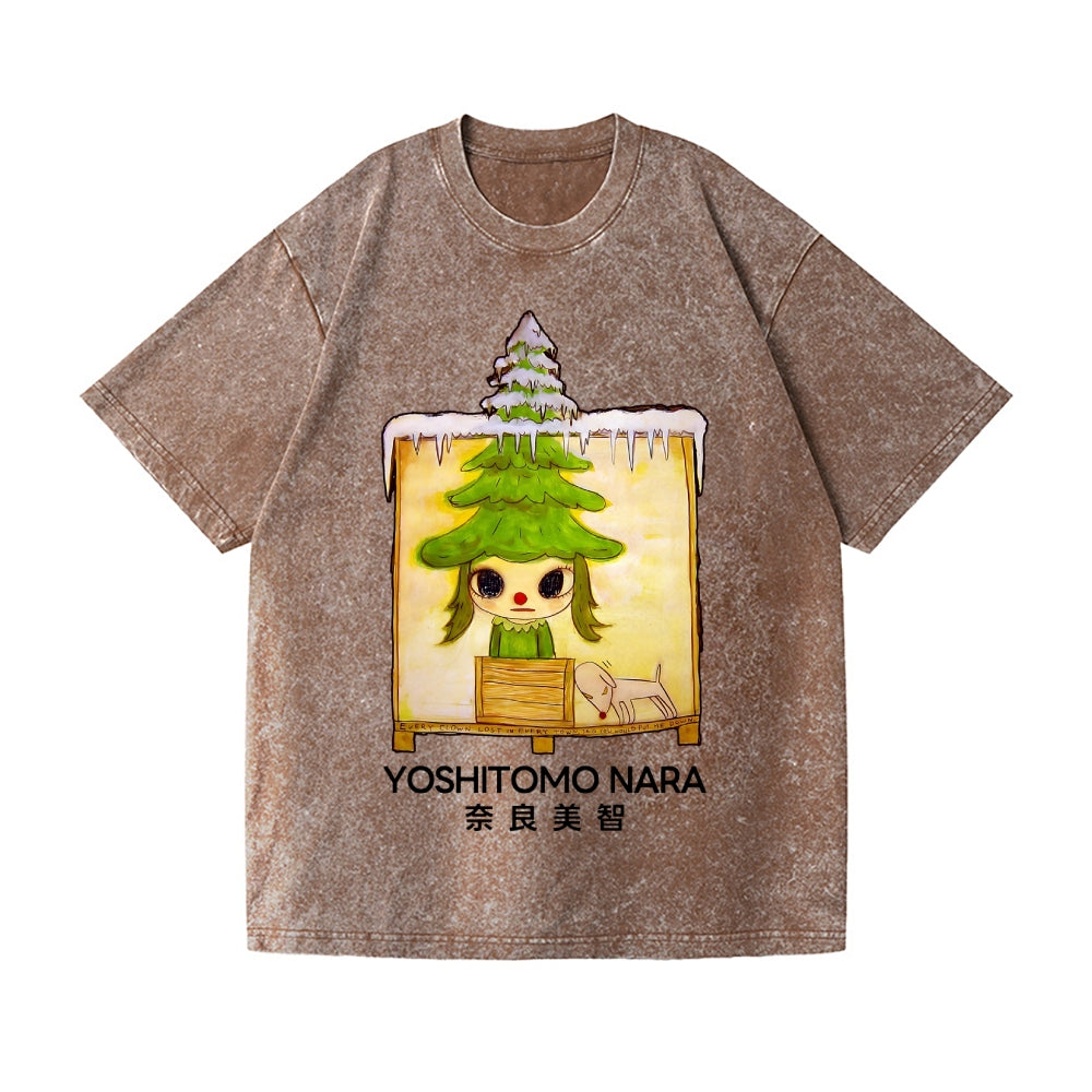 Christmas Yoshitomo Nara Vintage Wash Japanese Design T-Shirt