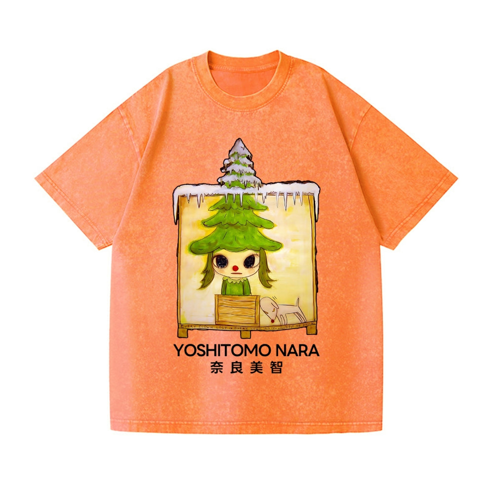 Christmas Yoshitomo Nara Vintage Wash Japanese Design T-Shirt