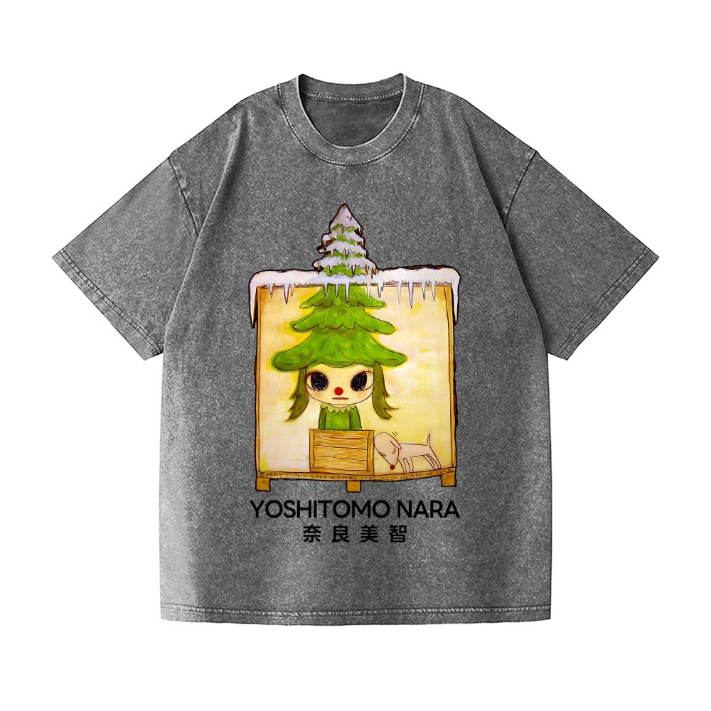 Christmas Yoshitomo Nara Vintage Wash Japanese Design T-Shirt