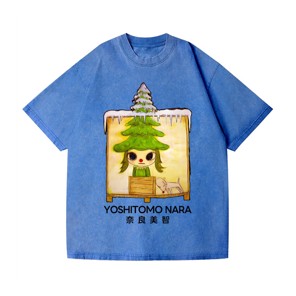 Christmas Yoshitomo Nara Vintage Wash Japanese Design T-Shirt