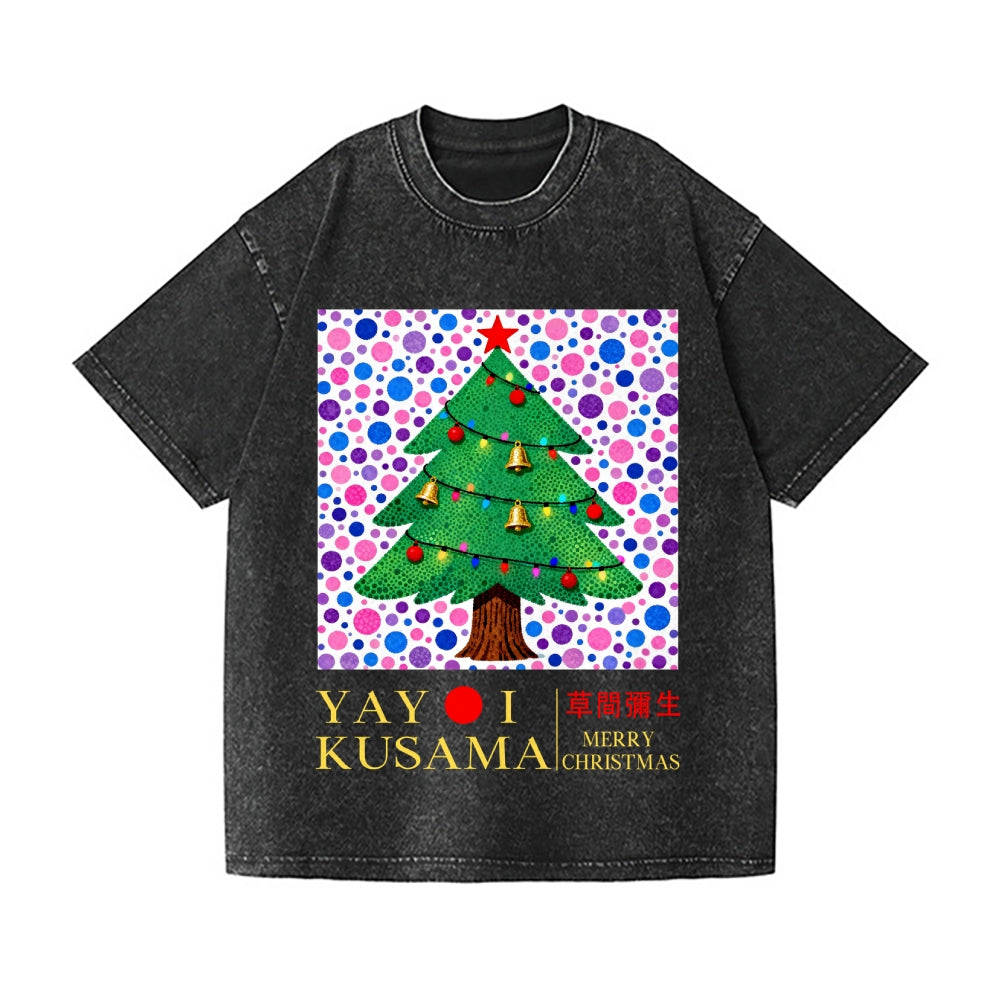 Christmas Yayoi Kusama Vintage Wash Japanese Design T-Shirt