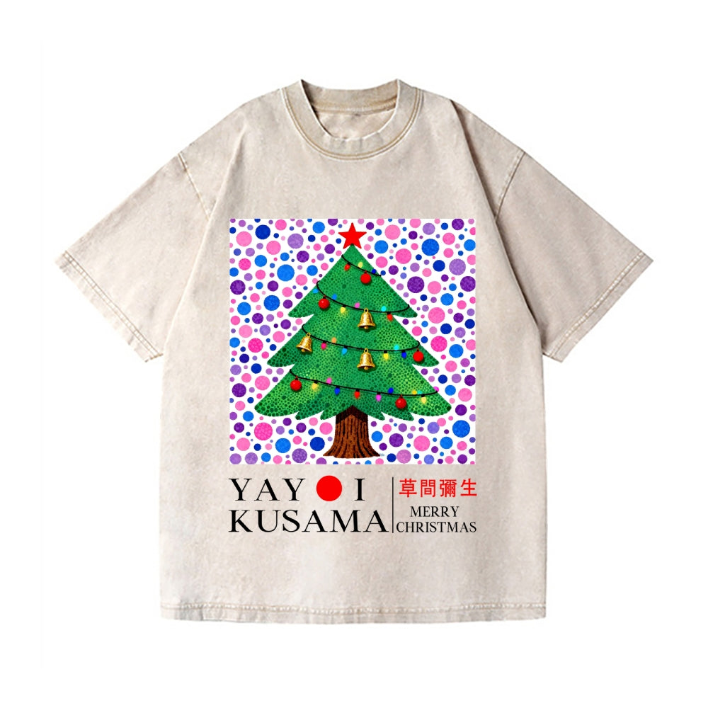 Christmas Yayoi Kusama Vintage Wash Japanese Design T-Shirt