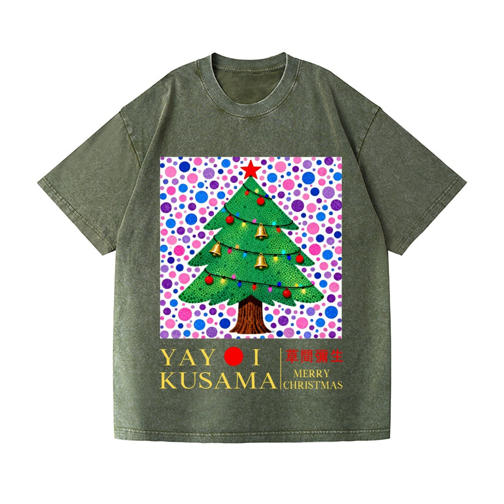 Christmas Yayoi Kusama Vintage Wash Japanese Design T-Shirt