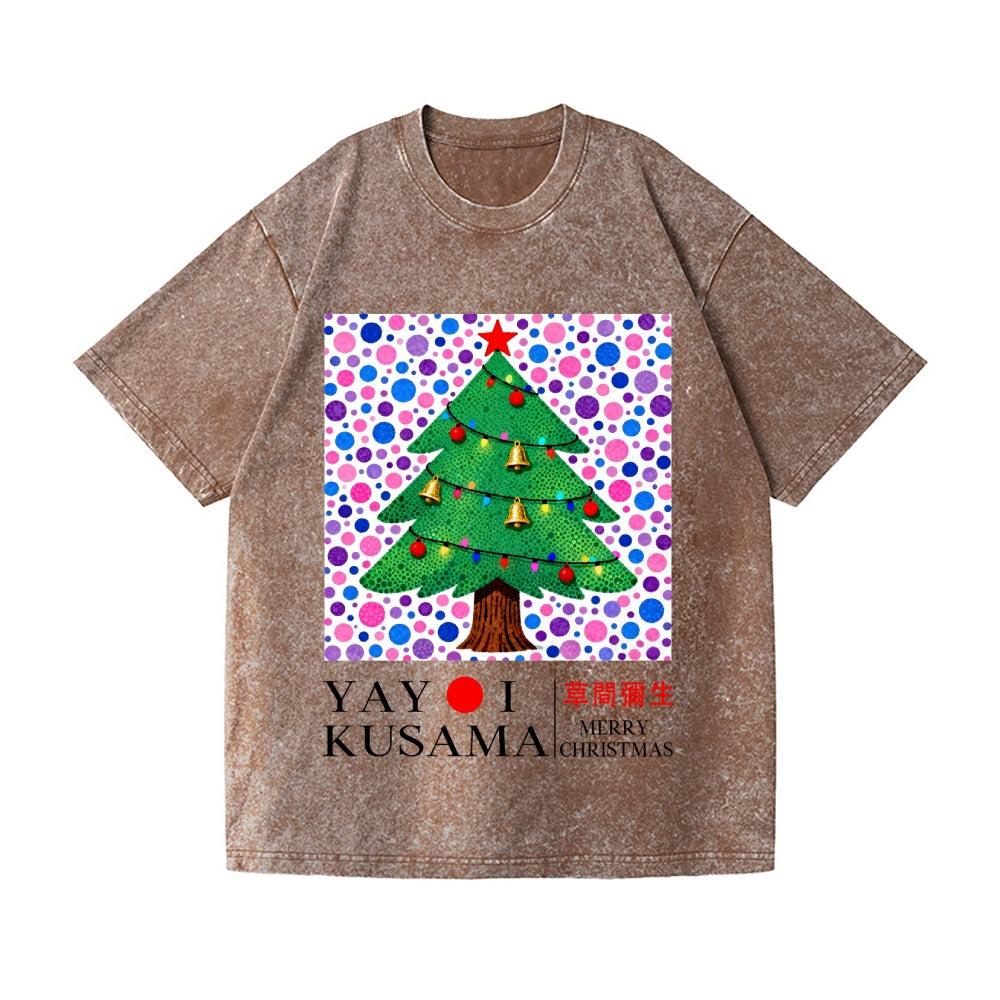 Christmas Yayoi Kusama Vintage Wash Japanese Design T-Shirt