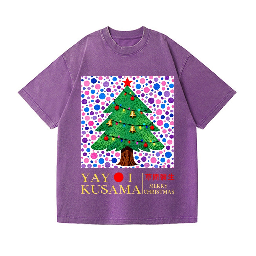 Christmas Yayoi Kusama Vintage Wash Japanese Design T-Shirt