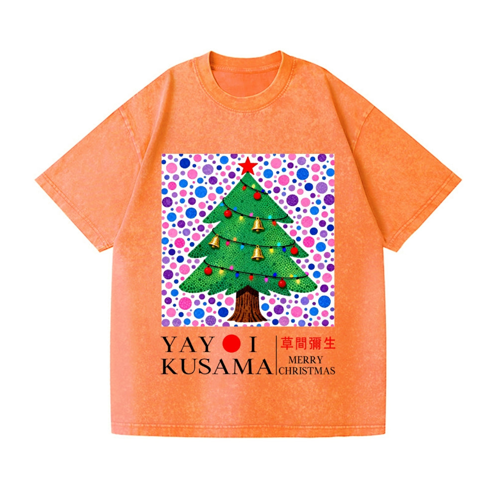 Christmas Yayoi Kusama Vintage Wash Japanese Design T-Shirt