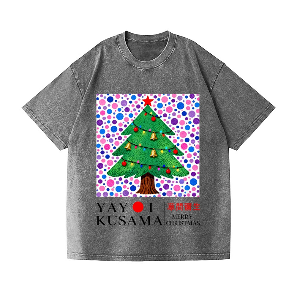 Christmas Yayoi Kusama Vintage Wash Japanese Design T-Shirt
