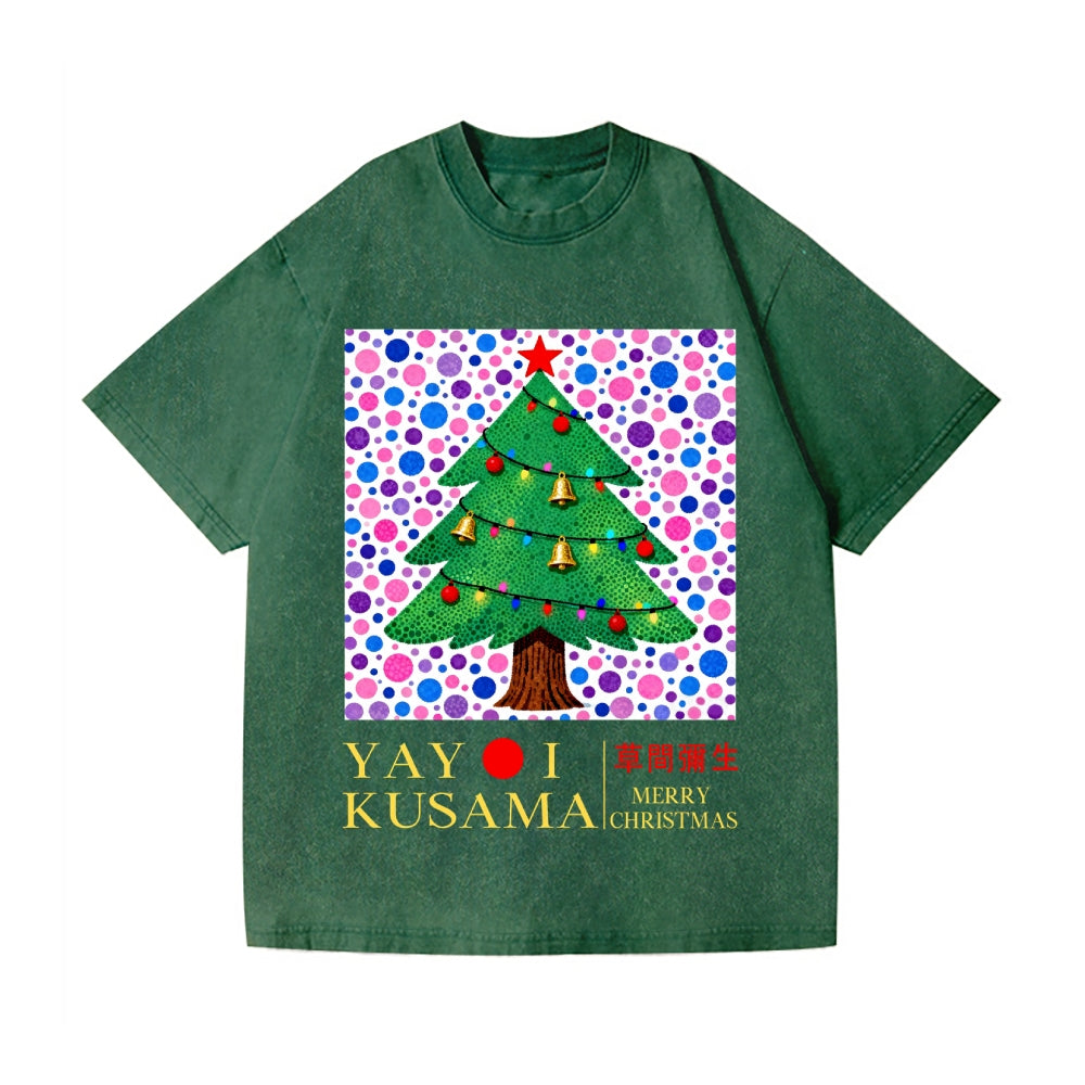 Christmas Yayoi Kusama Vintage Wash Japanese Design T-Shirt