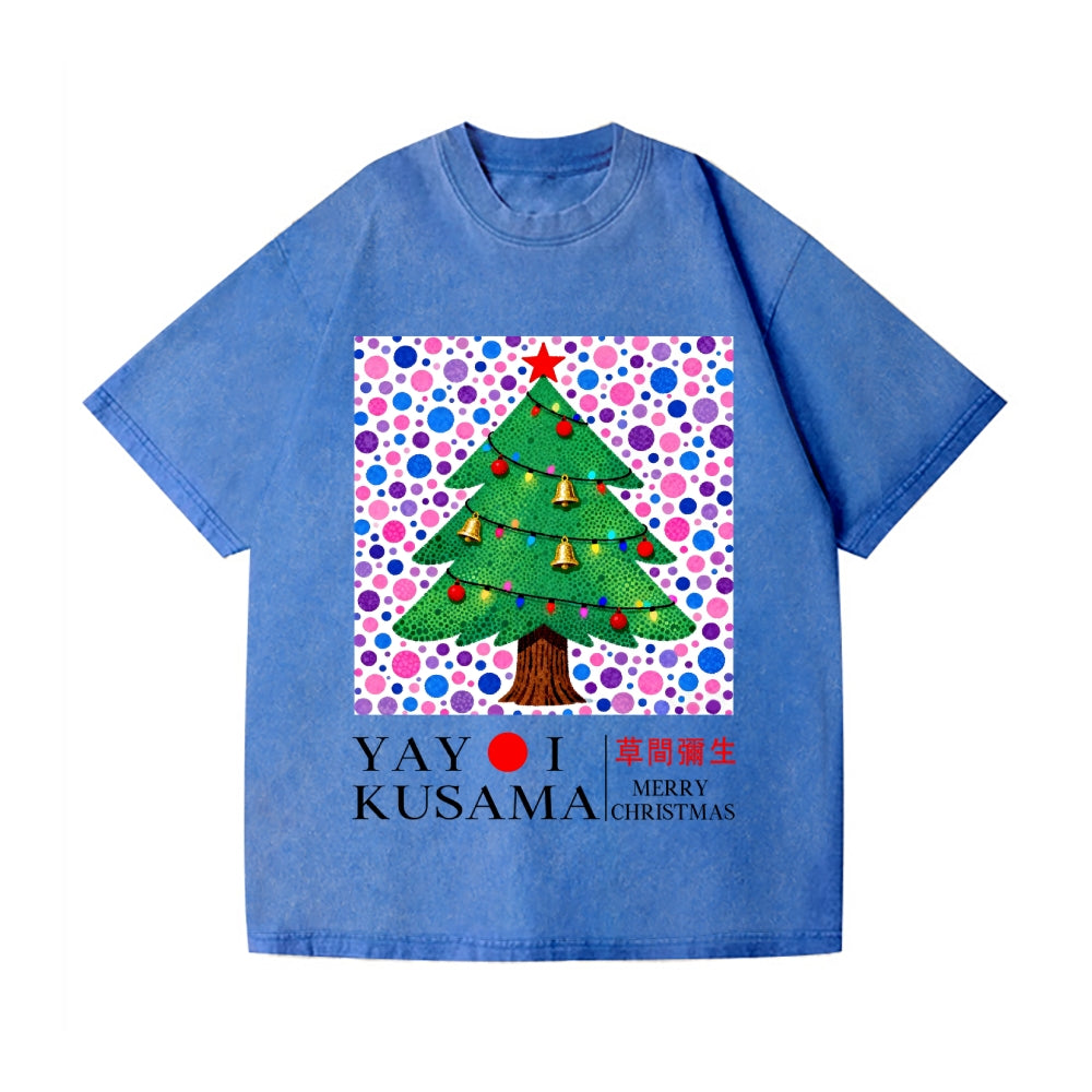 Christmas Yayoi Kusama Vintage Wash Japanese Design T-Shirt