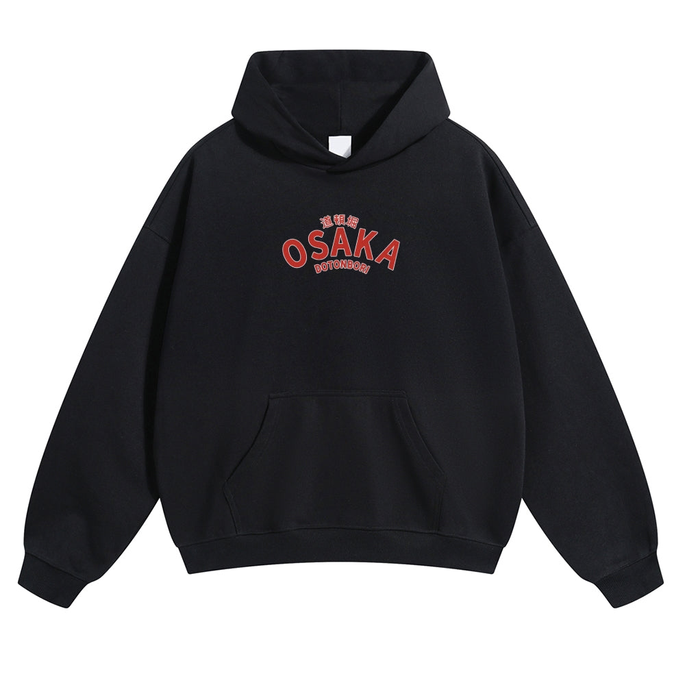 Osaka Dotonbori Drunken Octopus Vintage Cotton Hoodie