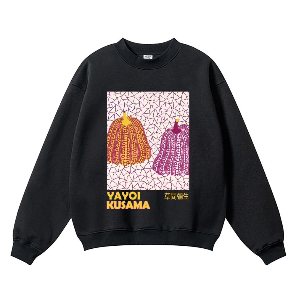 Yayoi Kusama Pumpkin Vintage Cotton Blend Sweatshirt