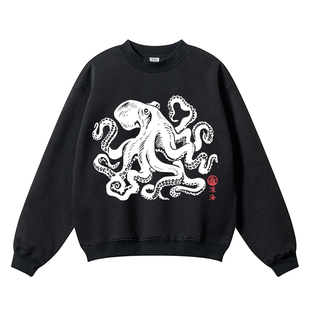 Octopus Vintage Cotton Blend Sweatshirt