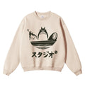 Ghibli Totoro Vintage Cotton Blend Sweatshirt