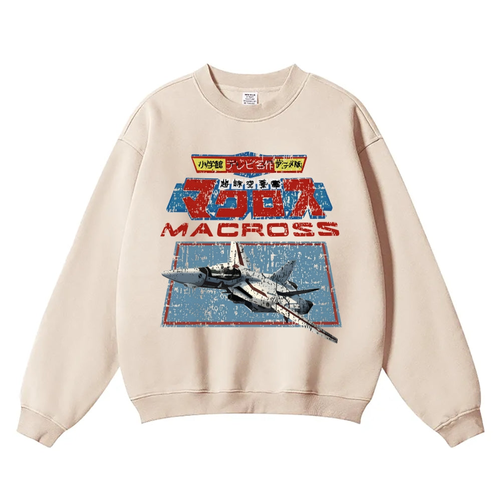 Macross Vintage Cotton Blend Sweatshirt