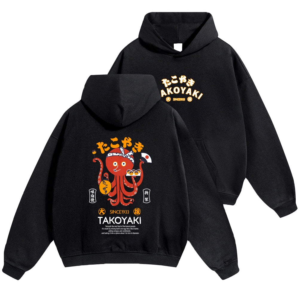 Takoyaki Octopus Vintage Cotton Hoodie