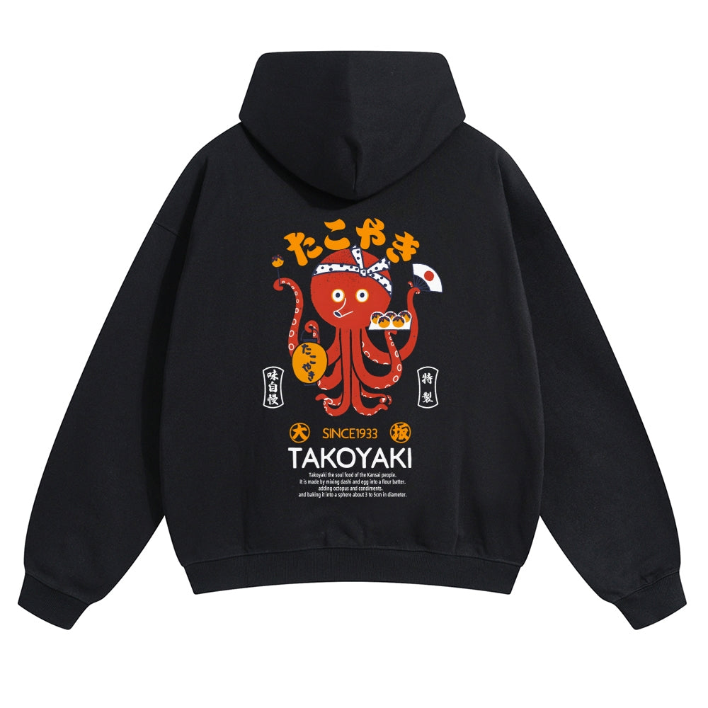 Takoyaki Octopus Vintage Cotton Hoodie